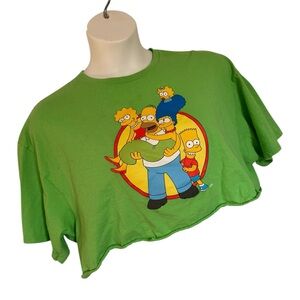 FOX The Simpson ladies green cutoff corp short sleeve T-shirt size XL